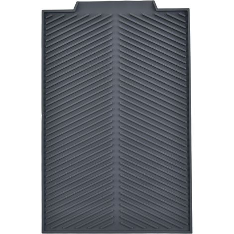 Tapis d'égouttage, fond d'évier pour la vaisselle, Plastique, 39 x 25 cm, Gris (1/5)