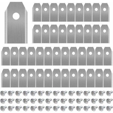 45 x Titanium Blades for All Husqvarn/Automower/Yardforce/Gardena Robotic Lawnmowers (3g-0.75mm) with 45 Screws, Replacement Blades for Models 105, 310, 315, 320, 420, 430x, R40i (1/4)