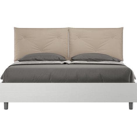 Letto Matrimoniale 160x190 cm Senza Rete Appia Egos Tortora (1/4)
