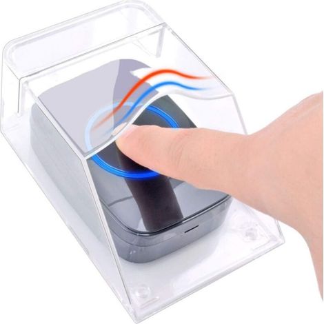 Transparente Klingelabdeckung für Außentürklingeln. Wasserdichte, kabellose Wandhalterung für Türklingeln. (1/5)