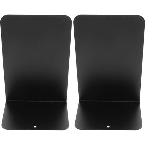 Serre-livres en métal simple pour la maison (lot de 2) organisateur de livres de bureau pratique (1/5)