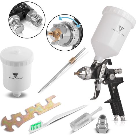 STAHLWERK Pistola HVLP SG-600 ST Boquilla de 1,4 mm Vaso de 600 ml (1/5)