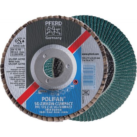 Discos de láminas Zir 125mm Z 60 SG COMP. Pferd