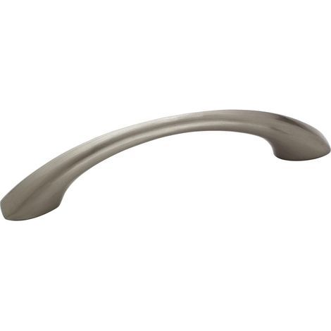 Set of 12 cabinet handles  Brushed  96 mm (3-3/4 in) center to center  Drawer handles  Cabinet hardware (1/5)