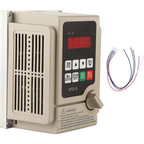 Variateur de fréquence 220V 0.4kW, convertisseur monophasé vers triphasé, VFD pour moteur, entrée 1 phase et sortie 3 phases.