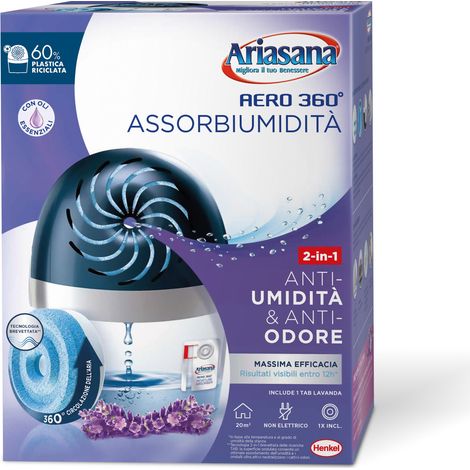 Ariasana 1737792 deshumidificador y recambio antihumedad Antihumedad (unidad) Absorbe humedades y olores
