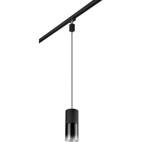 Lampe suspendue Duoline avec verre fumé allongé pour rail - 73060132