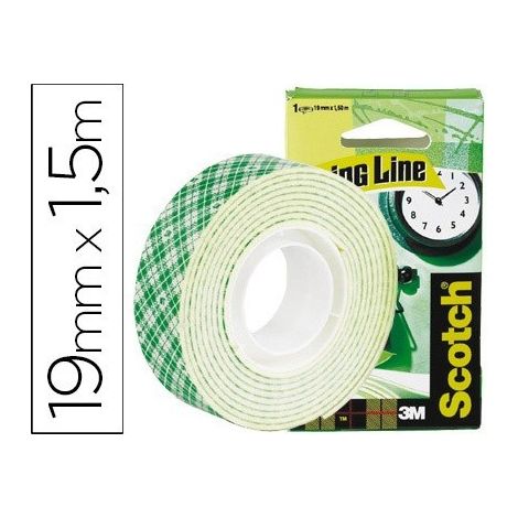 Klebeband Scotch 331915b12 doppelseitig permanent 19 mm x 1,5 m