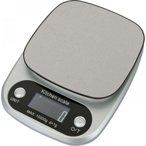 Balance électronique en acier inoxydable 10kg/1g, balance de cuisine numérique, oz pour cuisiner et cuire (1/4)