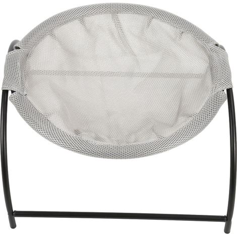 Lit hamac surélevé pour chien, matelas en maille respirante amovible et lavable pour chat, gris (1/5)