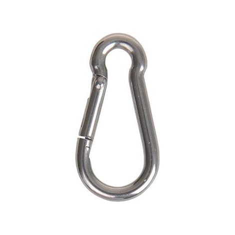 Gancio per carabina 40x4mm. A4 RVS AISI 316. 450 daN (1/2)