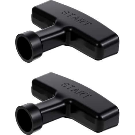 Lot de 2 poignées de démarrage à câble - Poignée de démarrage à câble - Noir - Poignée de rechange pour tondeuse à gazon - Accessoire pour tondeuse à gazon, tronçonneuse, tronçonneuse (1/5)