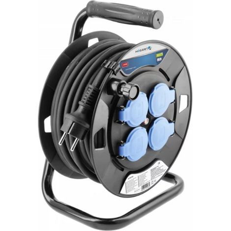 Högert Technik Avvolgicavo Elettrico Prolunga con isolamento in gomma, 20 m HT1E720 (1/5)