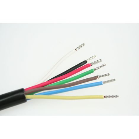 Anschlussleitung Kunststoffmantelleitung 5m H05VV-F 7x1,0 12V DC