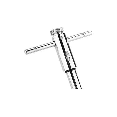 Mesee Poignée en T Taraud à Cliquet Allongée pour Taraudage, Porte-Taraud Réglable avec Poignée Coulissante M3-M8, Outil de Filetage Précis (1/4)