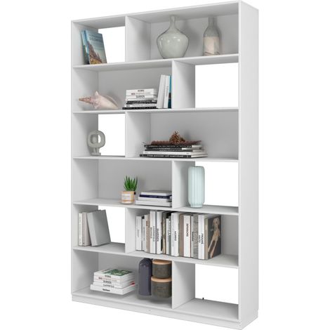 Etagère Design Asymétrique 12 Niches Blanche L 120 H 186.4 P 29.4 cm (1/5)
