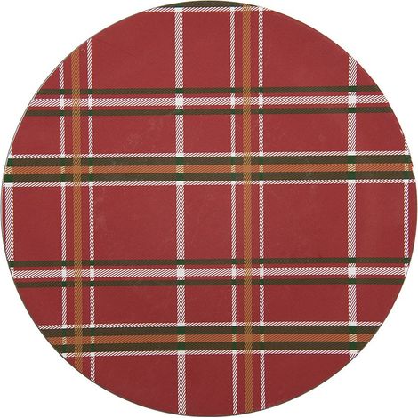 Assiette de Présentation et Sous-Assiette de Table en Plastique Rouge Ø 33 cm - PANGIVO (1/2)