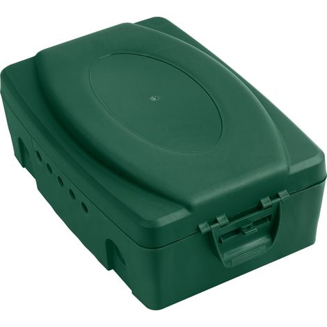 Meister Safebox 330 x 230 x 125 mm - Für Mehrfachsteckdosen & elektrische Geräte - IP54 Spritzwasserschutz - Für Kabel bis 10,4 mm Dicke - Schutz vor Nässe & Schmutz / Wetterfeste Box / 7436130