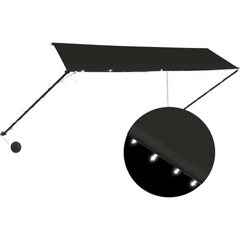 Maison Exclusive - Einziehbare Markise mit LED 350×150 cm Anthraz (1/5)