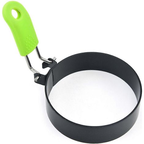 Moule à crêpes et à œufs, adapté pour faire frire des œufs et préparer des sandwichs et des hamburgers pour le petit-déjeuner (vert). (1/5)