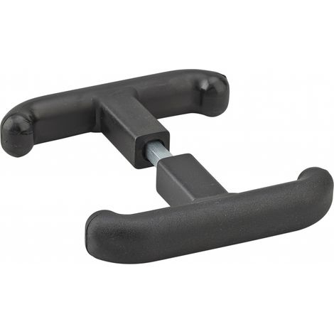 Thirard – Poignée de porte de garage T carré 7mm – Finition noire – Pour bois dur – Garantie 5 ans