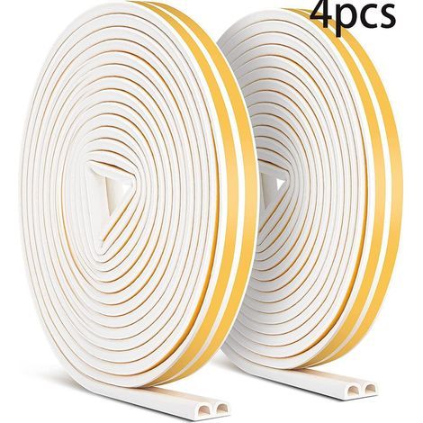 24m Bande de Joint, Auto-adhésif Anticollision Joint de Porte, Joint d'étanchéité de Porte et Fenêtre pour Anti-intempéries/isolation acoustique - 9mm6mm (1/5)