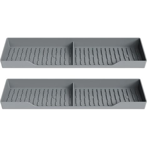 Étagère de rangement magnétique portable à deux niveaux pour la cuisine, résistante à la chaleur, idéale pour la maison, les appartements et un usage commercial. Dimensions : 37 x 8 x 3 cm. (1/5)