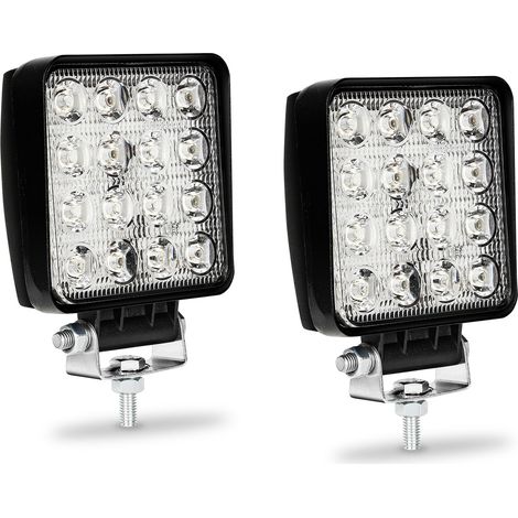 Randaco 2x LED 48W Luz de Trabajo LED Proyector de Luz de Niebla para Coche Camión UTV SUV Offroad Unidad de Tractor