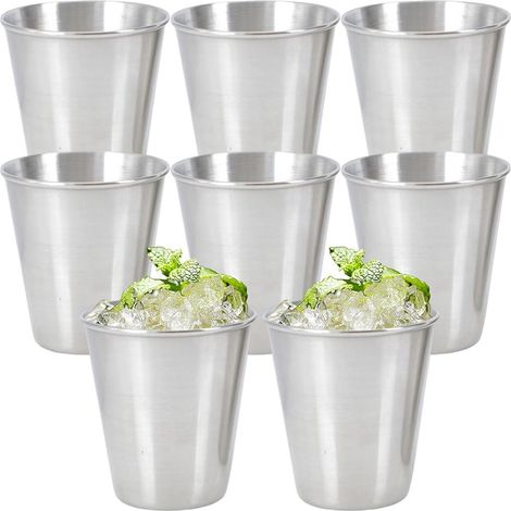 Shotgläser Edelstahl 8 Stück Schnapsgläser Stapelbar 70ml-8 (1/5)