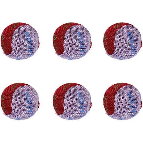 Kätzchen-Spielzeug, bunter Hüpfball, handgefertigtes Plüschglöckchen-Set, 7-teilig