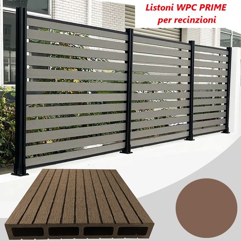 Listoni WPC PRIME L196xH183cm per recinzione colore Rovere listone 105x1805mm spessore 20mm (1/5)