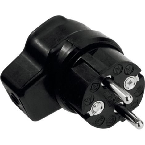BACHMANN Vollgummi-Winkelstecker schwarz, 919.171