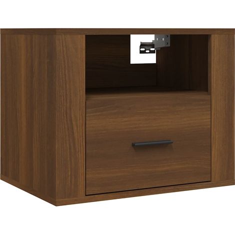 Maison Exclusive - Wand-Nachttisch Braun Eichen-Optik 50x36x40 cm
