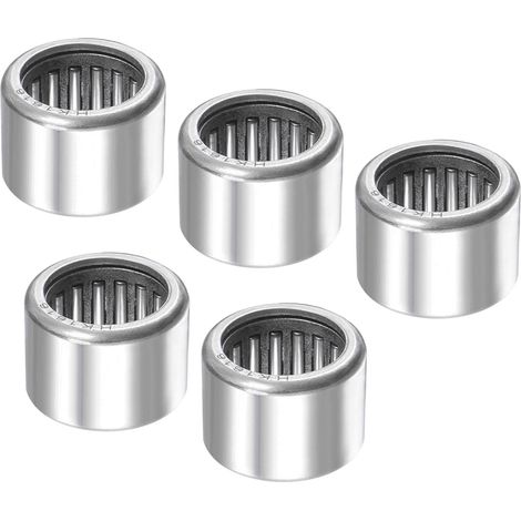 5pcs Aiguille Rouleau Roulements - [16mm x 22mm x 16mm] Ouvert Fin pour Boîte vitesses Emploi, Chrome Acier Rouleaux (1/4)