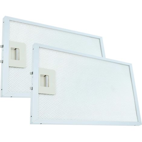 vhbw 2x Filtro metálico de grasa reemplaza Brandt AS0006526 para campana extractora - 30,4 x 26,8 x 1,2cm metal