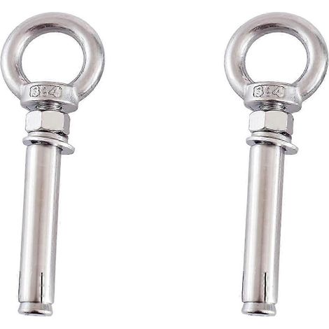 Lot de 2 boulons d'expansion annulaires avec ancrage en acier inoxydable 304, longueur M850/M8200 mm, adaptés aux murs en béton lot de 2 boulons d'expansion annulaires, longueur M8120 mm.