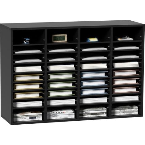 Organisateur de Bureau en Bois 100x30 5x68 cm Trieur de Documents (1/5)