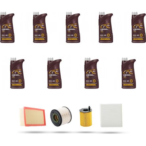 Kit tagliando 4 FILTRI e 9L OLIO compatibile con Audi Q7 (4L) 3.0 tdi 176kw dal 2007 (1/5)