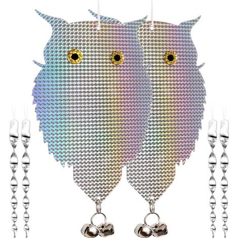 2-teiliger reflektierender Vogelabwehrapparat – mit 4 reflektierenden Stäben, zum Aufhängen für Haus und Garten (1/2)