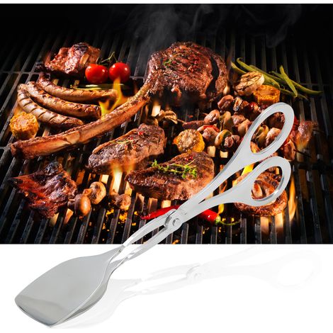 Pince à barbecue en acier inoxydable, pince à aliments pour buffet, cuisson du pain et des steaks, outils de service de cuisine (1/5)