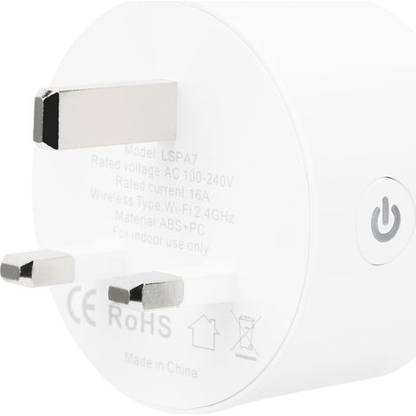 Prise connectée GT-SS102 avec Wi-Fi, prise sans fil, prise intelligente télécommandée, prise standard britannique, 100-240 V CA (1/3)