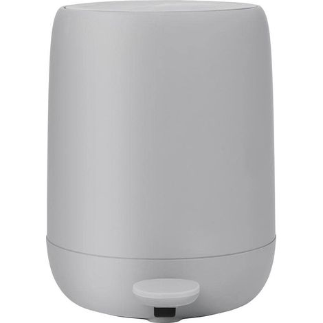 blomus -Sono - Pattumiera a pedale in plastica/silicone, microchip, capacità 5 l, coperchio soft-close, secchio estraibile, soft touch, accessori da bagno (altezza x larghezza x profondità): 30,5 x 28
