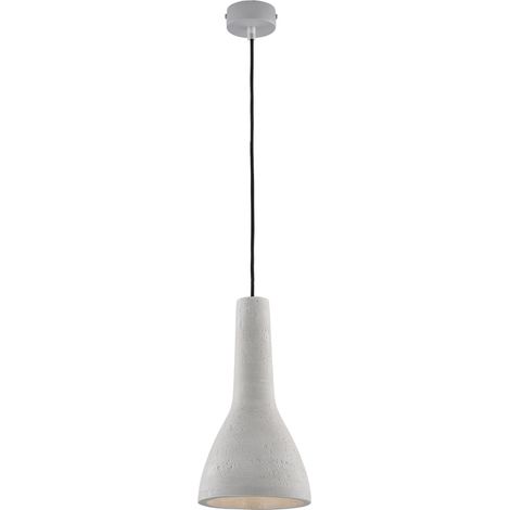 Sospensione 1 Luce Portland In Ferro E Diffusore Cemento Diam 17 (1/2)