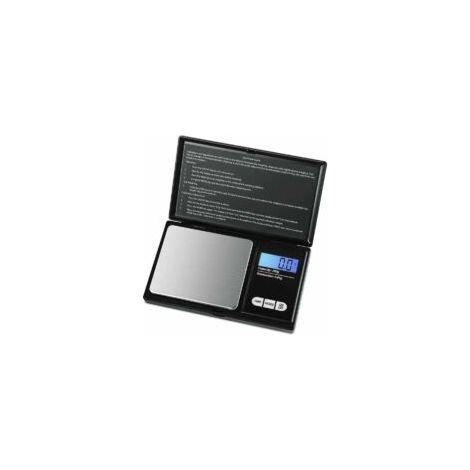 Präzisionswaage 0,01 g, 200 g/0,01 g, Taschenwaage mit LCD-Display, kleine Schmuckwaage, Küchenwaage, Präzisionswaage mit Tara-Funktion, Edelstahl (Schwarz) - Crezuo (1/4)