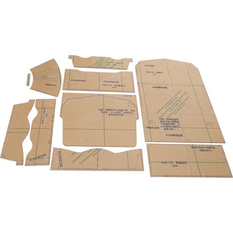 Gabarit acrylique transparent pour portefeuille long, pochoir pour la fabrication de sacs à main, outil de maroquinerie à faire soi-même (1/5)