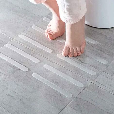 5pcs 20x2cm Antidérapant Tapis de Bain poignée Autocollants Bandes revêtement de Sol Ruban adhésif Tapis de Salle de Bain pour baignoires douches escaliers Soldéfaut (1/5)