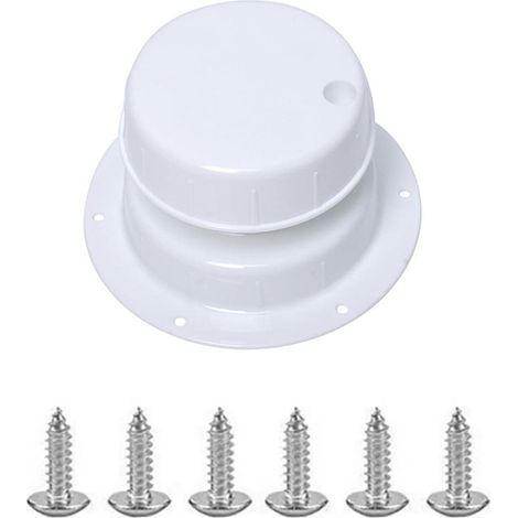 Ortviai Cache-ventilation pour camping-car et caravane HJ403 en plastique blanc, 13,4 cm, avec vis