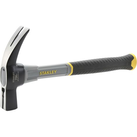 Stanley – Marteau arrache-clous en fibre de verre – Liaison époxy – Manche large pour force maximale – STHT054123