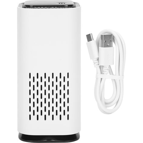 Ortviai Purificateur d'Air Mini USB 5V Silencieux avec Ions Négatifs pour Voiture et Intérieur – Blanc