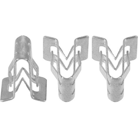 Lot de 10 clips de fixation en métal argenté pour tableau de bord de voiture, pare-chocs, tableau de bord, panneau intérieur (1/3)